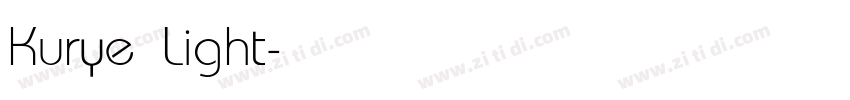Kurye Light字体转换